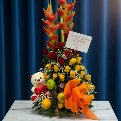 Floral Arrangement with Charming Fruits